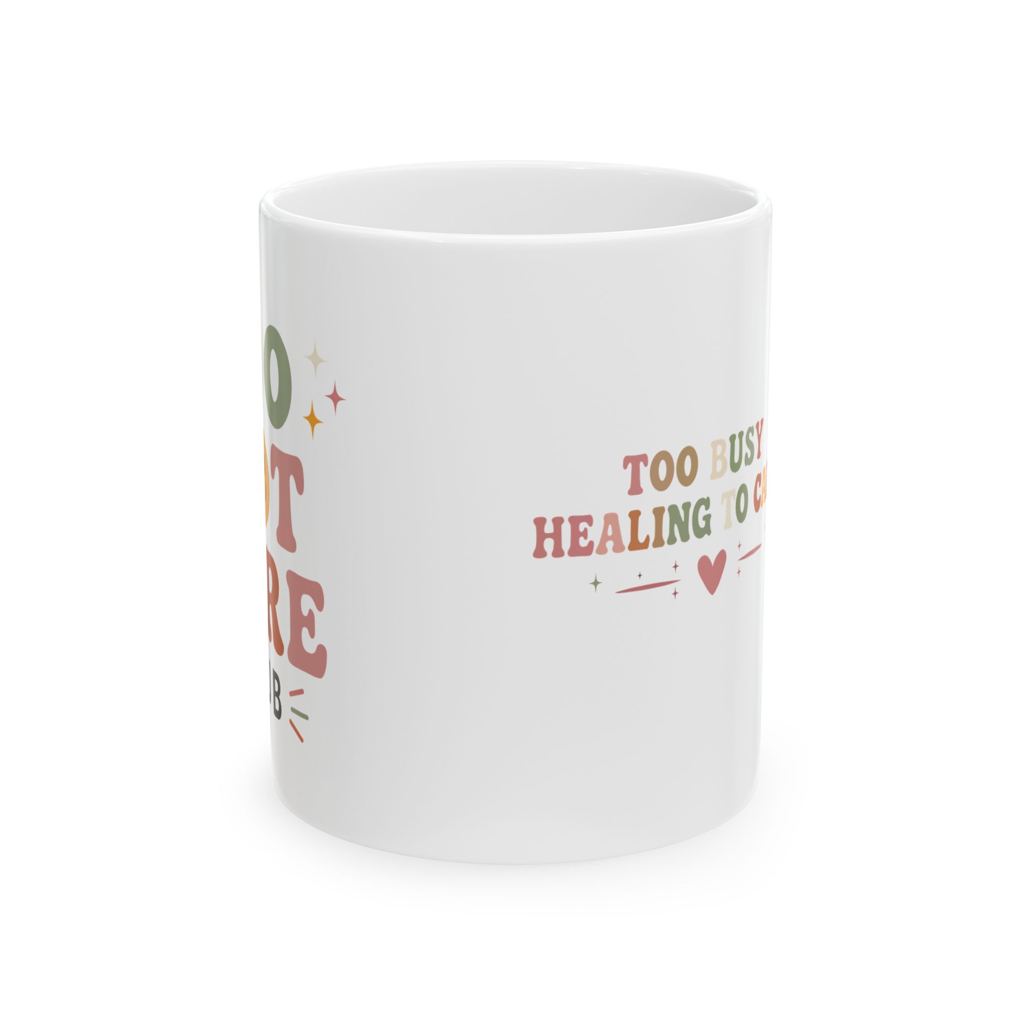 I Do Not Care Club Ceramic Mug — Funny Retro Typography Coffee Cup (11oz) - Image 2